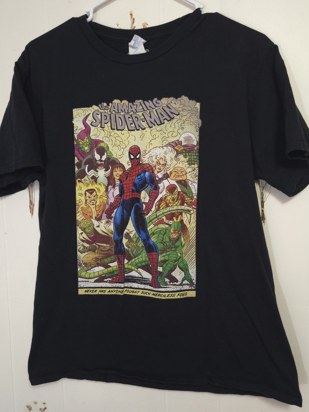 Marvel Black Spider-Man Comic Panel Graphic Tee